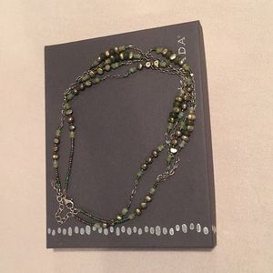Silpada Green Jade & Pearl Necklace